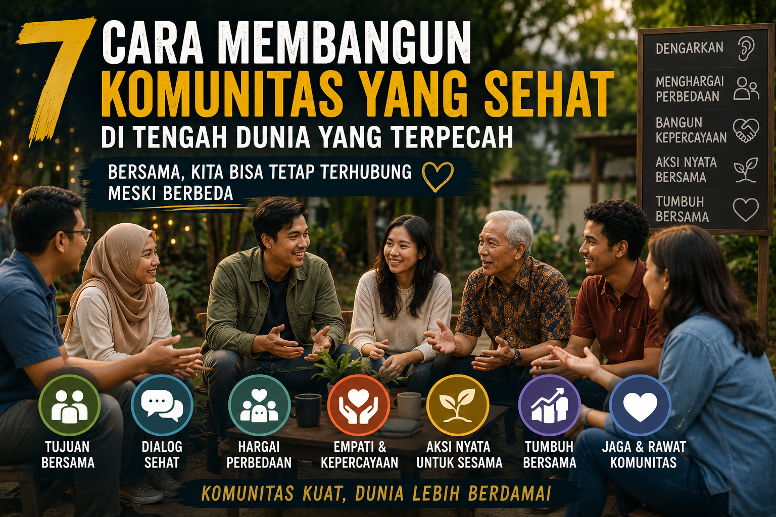 7 Cara Membangun Komunitas yang Sehat di Tengah Dunia yang Terpecah