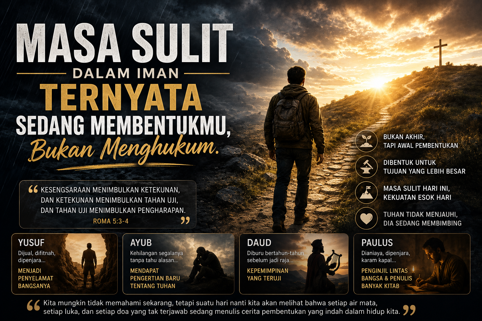 Masa Sulit dalam Iman Ternyata Sedang Membentukmu, Bukan Menghukum