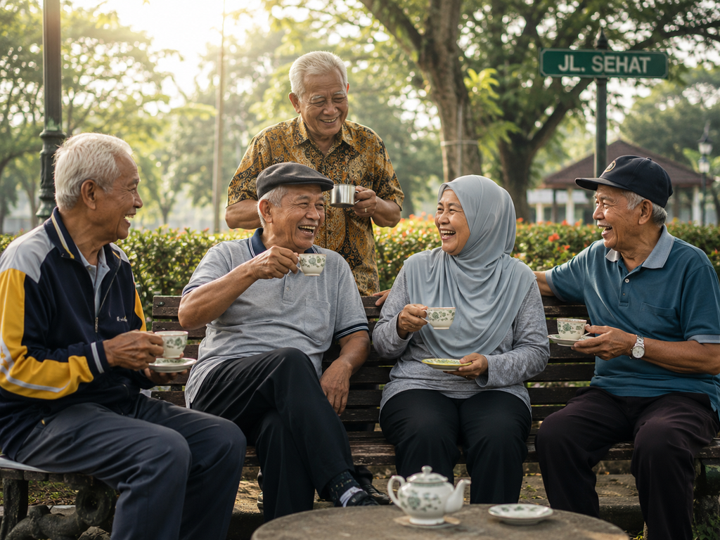 Ikatan sosial yang kuat di lingkungan masyarakat berkontribusi langsung pada kesehatan dan umur panjang lansia.